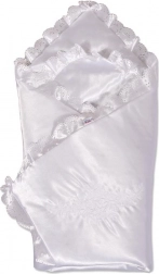 Păturică de înfășat satinatã cu dantelă New Baby