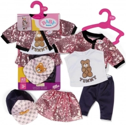 baby born glam outfit – set de haine în 5 piese pentru păpuși 43 cm