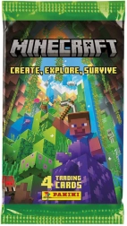 Panini Minecraft cărți de colecție seria a 3-a (Create, Explore, Survive) – plic booster 4 cărți
