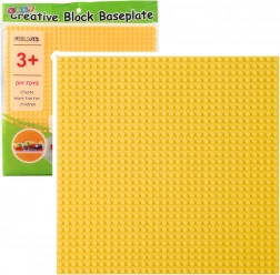 Placă de construcție pentru cuburi galbenă 25,5x25,5 cm