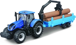set de fermă tractor new holland t7.315 hd cu 3 remorci 10 cm