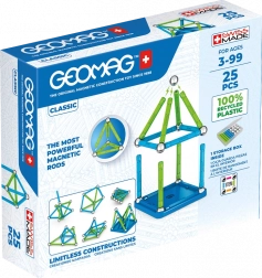 Set magnetic de construcție GEOMAG Classic Recycled – 25 piese