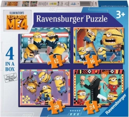 ravensburger puzzle Sunt un ticălos 4 – set 4 puzzle-uri (12–24 piese)