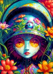 Enjoy puzzle Războinica florală 1000 piese