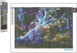 Pictură cu diamante NORIMPEX – zână fluture 30 × 40 cm