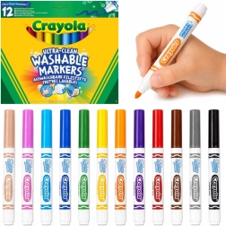 Set de markere lavabile pentru desen – 12 culori