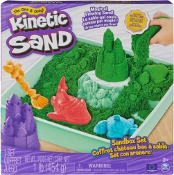 Kinetic Sand – set de nisip verde de masă cu tavă