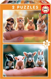 Educa Puzzle Animale mici 2x20 piese