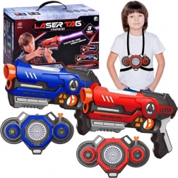 Set laser tag pentru 2 jucători cu veste și efecte luminoase – CZ/NI
