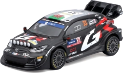 model metalic bburago 1:43 toyota gr yaris rally1 hybrid numărul 33 evans în cutie cadou