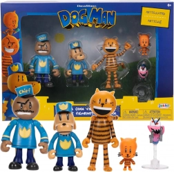 Set figurine DOG MAN – 5 figurine de colecție 3–8 cm
