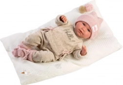 Llorens 74020 NEW BORN - păpușă realistă bebeluș cu sunete și corp textil moale - 42 cm