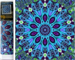 Pictură cu diamante 7D Mandală magică 30 × 30 cm