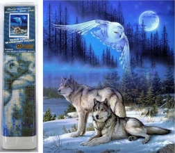 pictură cu diamante Lună plină sălbatică 30 × 40 cm