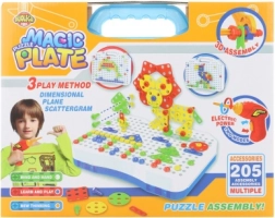 Set de construcție cu șuruburi cu bormașină și valiză, 205 piese