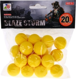 Set de 20 mingi de spumă Munție pentru pistoale și puști Blaze Storm pentru copii 8+