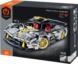 IM.MASTER set de construcție pentru mașină de curse argintie la scara 1:14