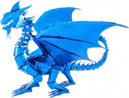 Puzzle 3D Metal Earth Dragon Albastru