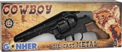 Revolver cowboy metalic Gonher pentru 12 cartușe