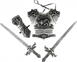Set de cavaler cu săbii argintii pentru copii