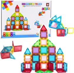 Set de construcție 3D magnetică – kit educațional cu 45 de piese