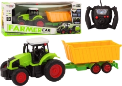 Tractor RC cu remorcă 1:16, verde