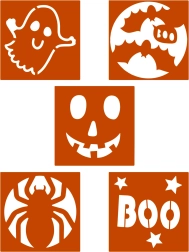 Set de șabloane de Halloween - 5 bucăți
