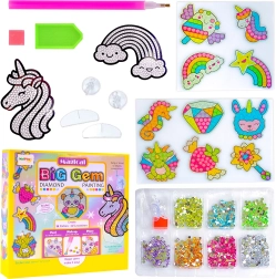 Set de diamond painting cu unicorn și curcubeu