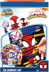 carte de zgâriat SPIDEY A5 – set creativ pentru copii