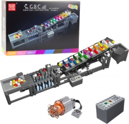 Set de construcție pistă cu bile cu motor electric – 1281 piese