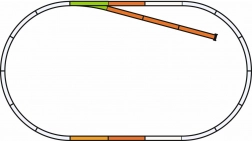 Set de șine Piko B cu linie moartă și terasament H0