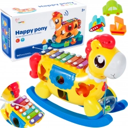 Căluț balansoar cu sorter și cinele