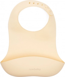 Bavetă din silicon New Baby bej 28 cm