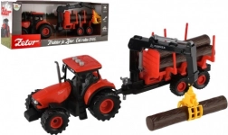 Tractor Zetor cu remorcă și braț de încărcare