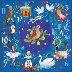 Puzzle Galison Doisprezece zile de Crăciun