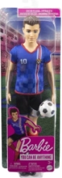 Păpușa Ken fotbalist în tricou albastru