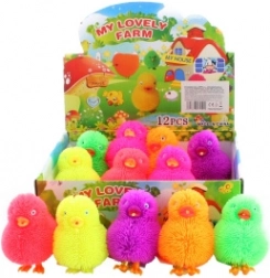 Puișor țepos luminos – jucărie din cauciuc care clipește