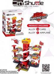 parcare de pompieri pe mai multe niveluri cu lift și accesorii