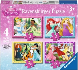 Puzzle Ravensburger Prințese Disney 4în1