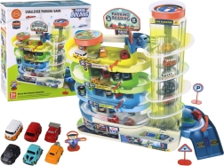 Set interactiv de parcare pe mai multe nivele pentru mașinuțe cu lumini și sunete