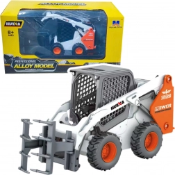 Încărcător frontal metalic cu gheară 1:50 alb