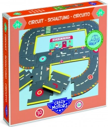 puzzle gigantic pistă de curse CRAZY MOTORS, 26 piese