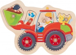 Puzzle din lemn cu încărcător Goki