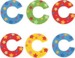 Bigjigs Toys literă din lemn C cu steluțe