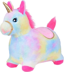 Unicorn gonflabil de sărit cu husă din pluș și pompă