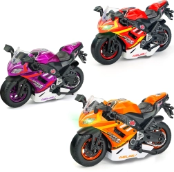 Motocicletă cu mecanism de recul cu efecte 16 cm