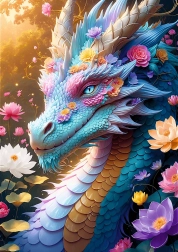Puzzle Dragon colorat 1000 de piese TREFL