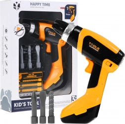 Mașină de găurit electrică pentru copii cu sunete realiste și burghiu rotativ pentru copii 3+