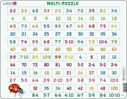 Larsen Puzzle Matematica: Înmulțirea 81 Piese
