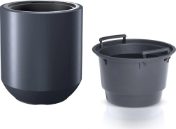Ghiveci cu inserție HEOS, antracit, diametru 39 cm